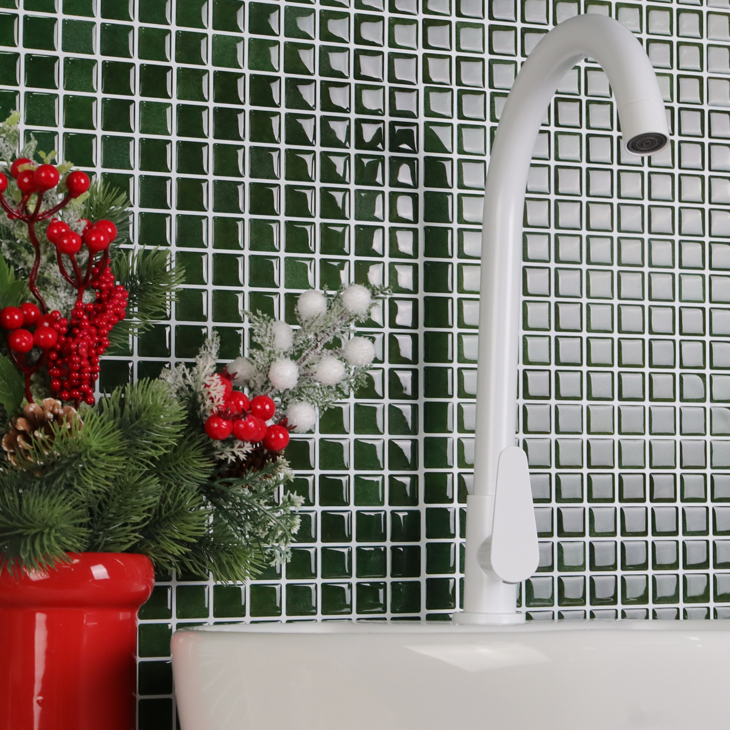 Ceramic Tile Blank - 20 adet 3D Mozaik Tarzı Duvar