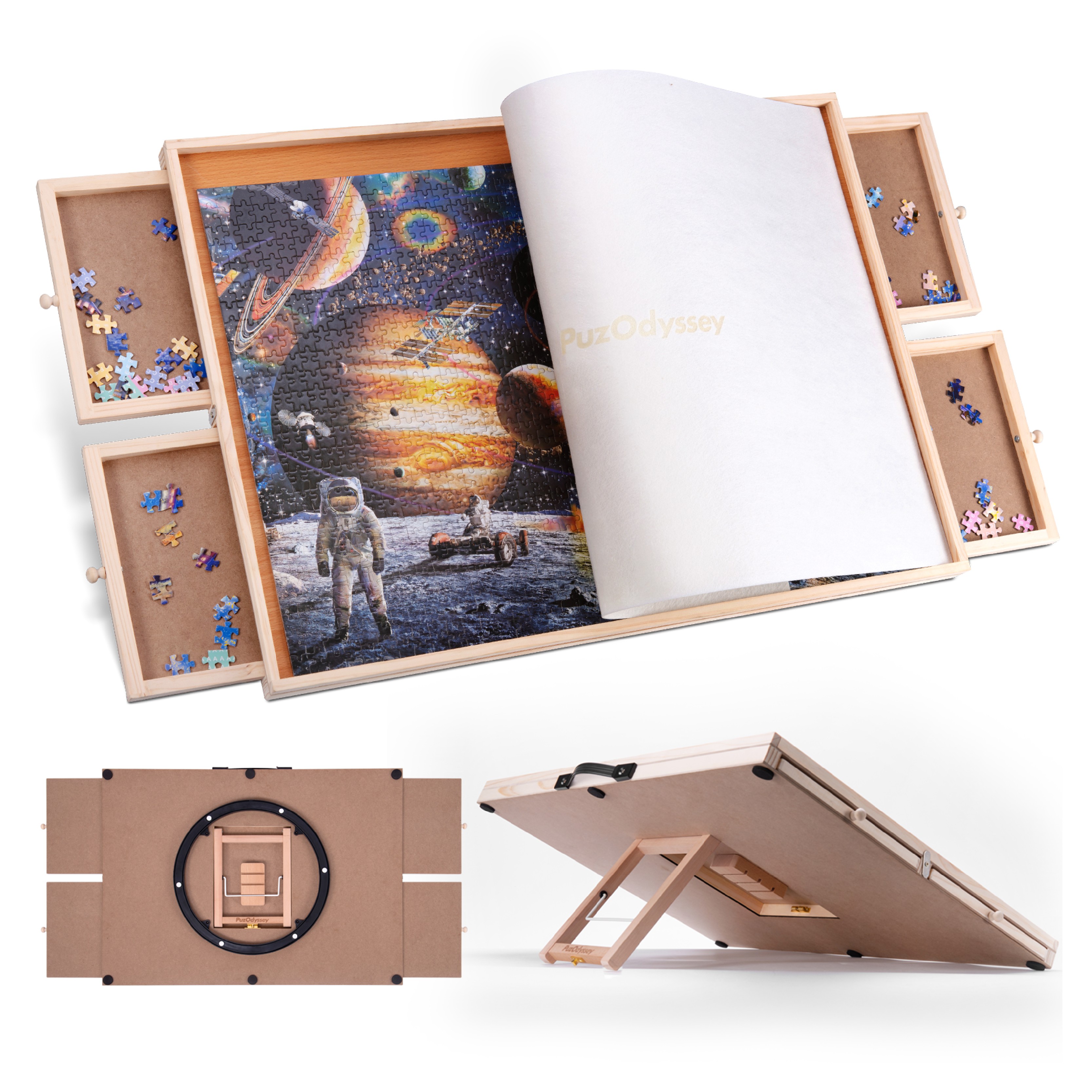 Puzzle Blank White - PuzOdyssey 2000 Parçalı Dönen ve Eğilebilen