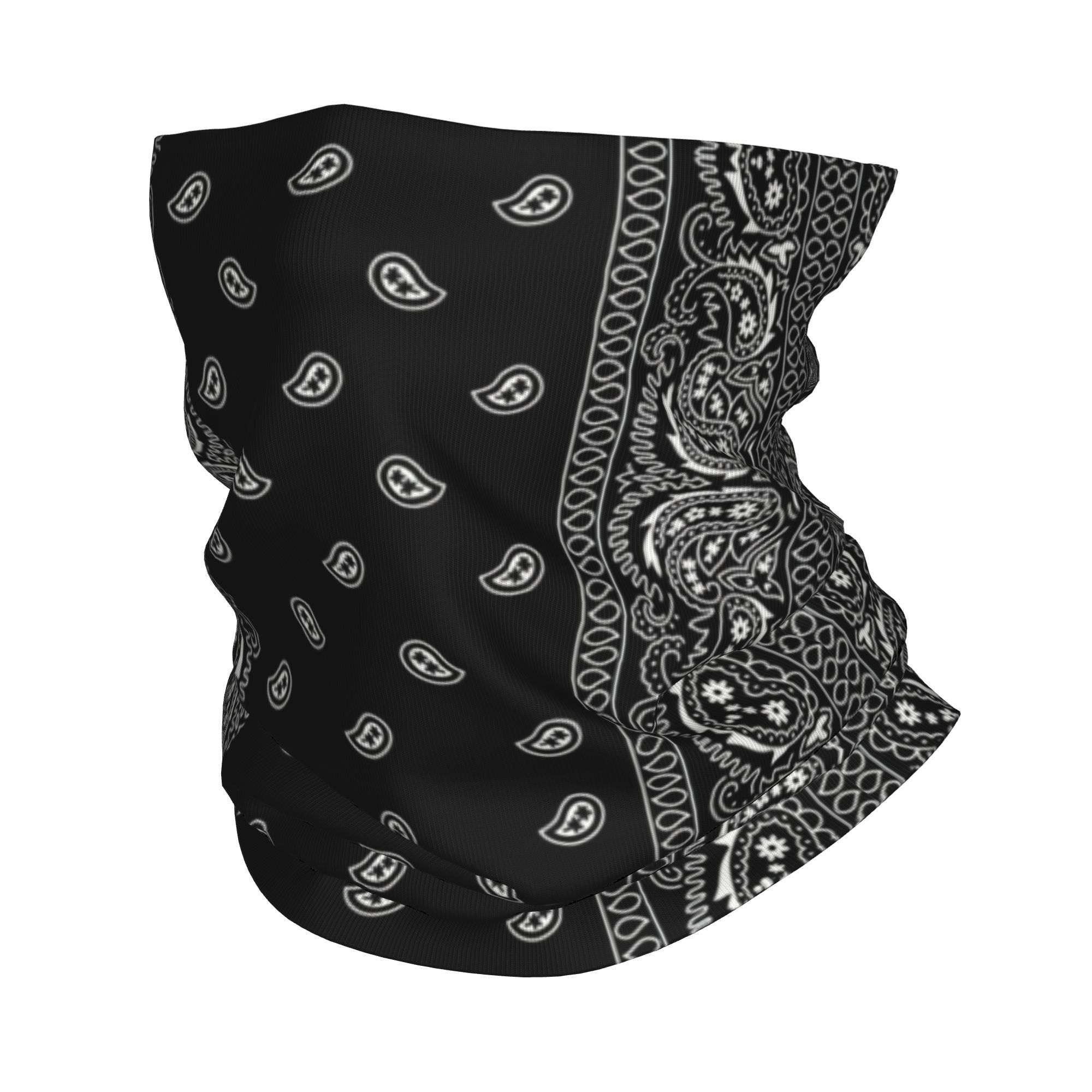 Bandana Blank White - Özel Siyah Ve Beyaz Paisley Chicano