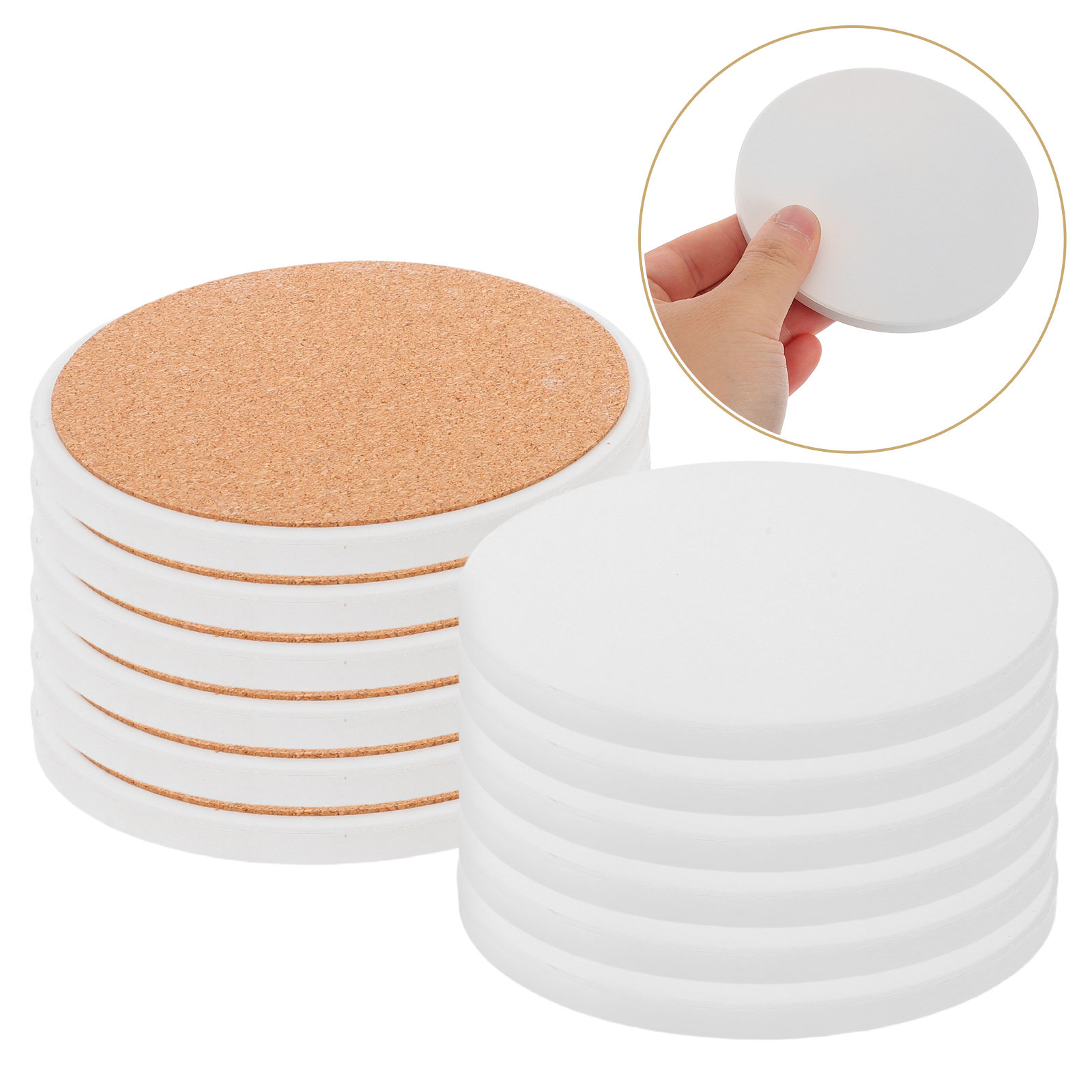 Coaster Sublimation Blank - 12 adet süblimasyon bardak altlıkları boş