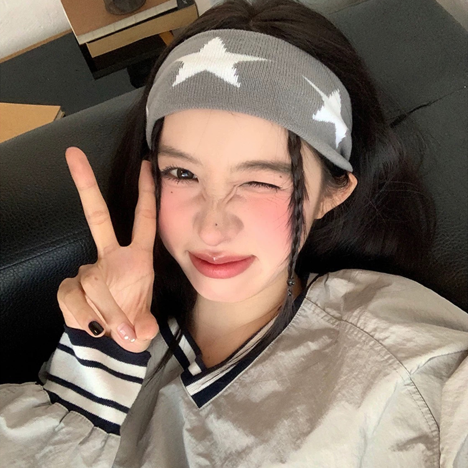 Bandana Blank White - Yıldız Nakış Spor Kafa Bandı Koşu