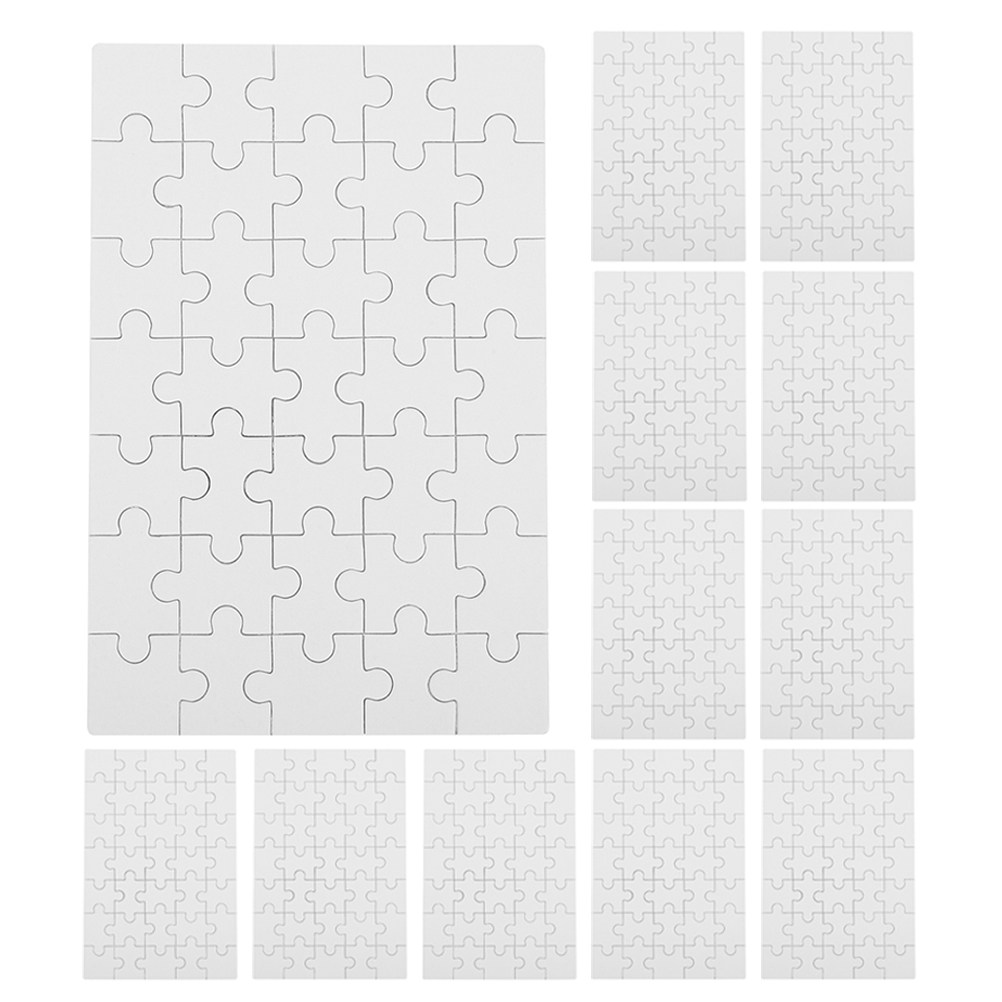 Puzzle Blank White - 12 Adet Boş Süblimasyon Yapboz Parçası