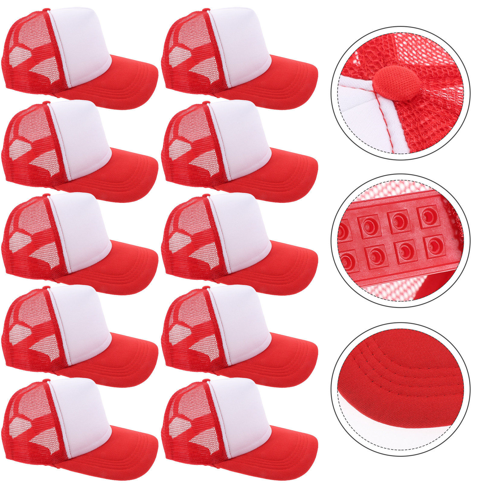 Hat Sublimation Blank - 10 adet Boş Örgü Beyzbol Şapkaları