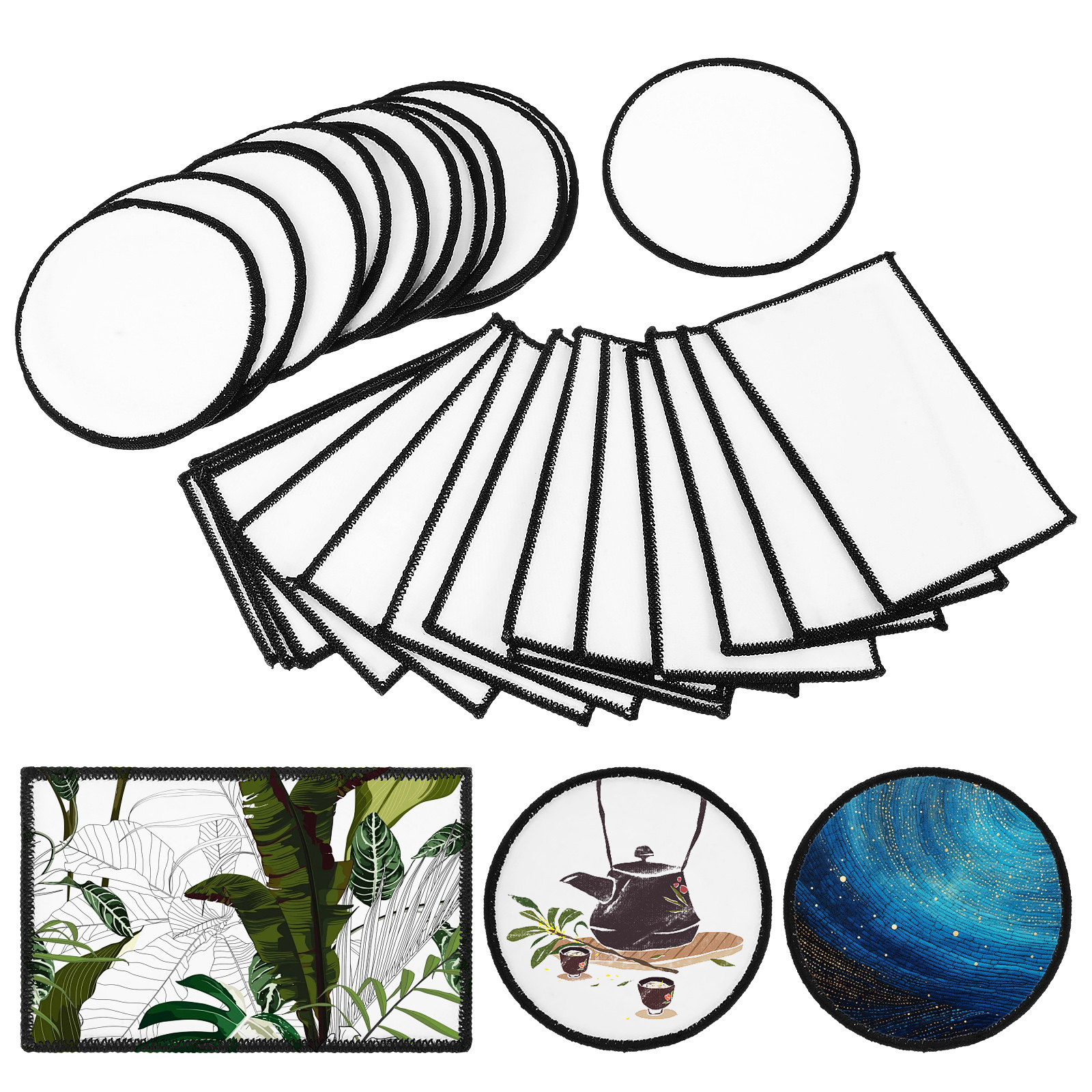 Hat Sublimation Blank - 30 Adet Boş Ütülenebilir Yama, Şapka