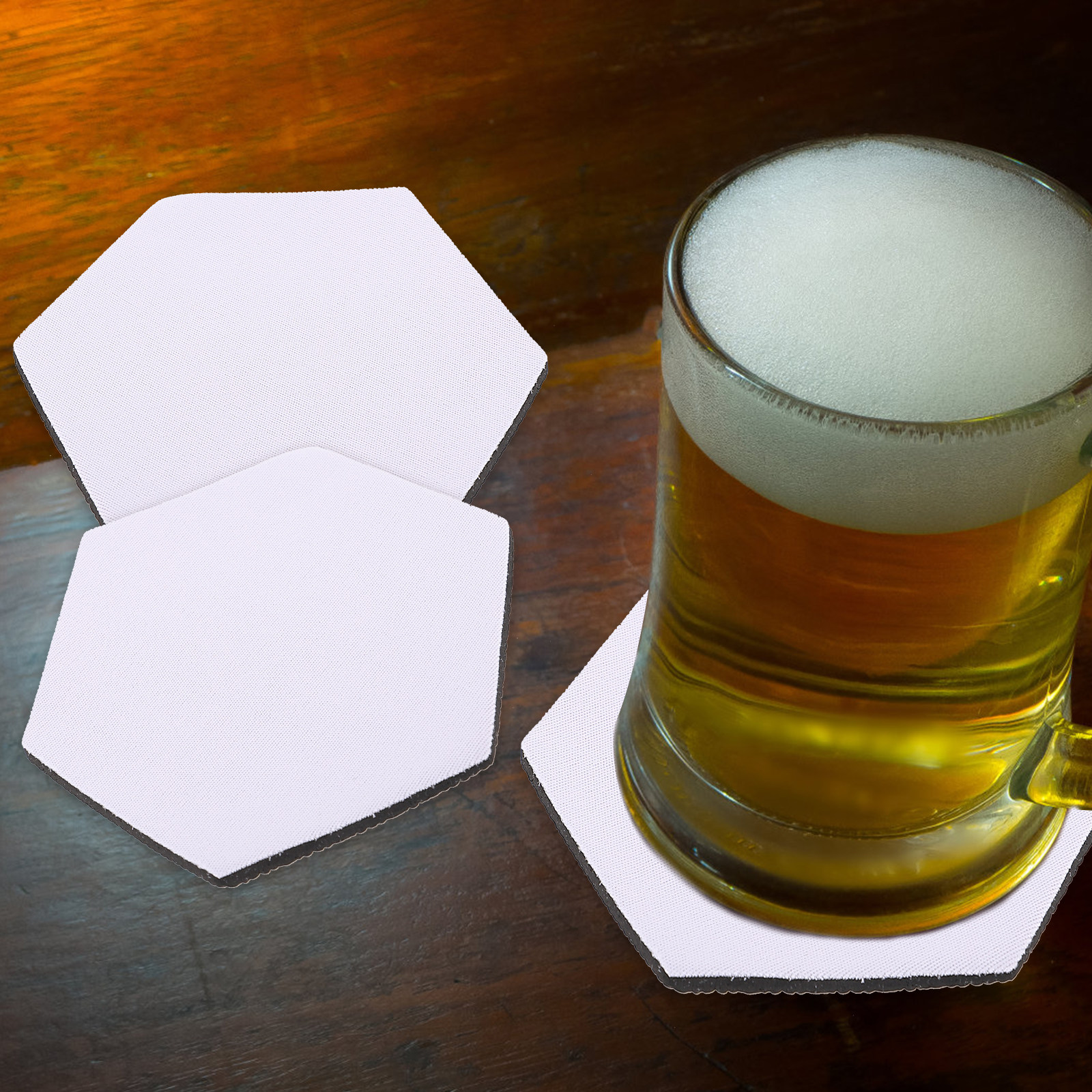 Coaster Sublimation Blank - 10 adet süblimasyon boş bardak altlıkları