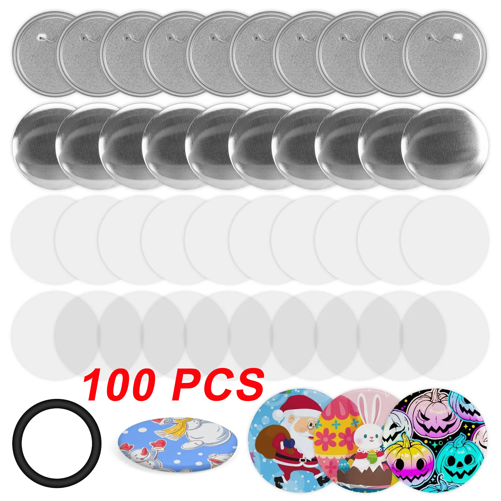 Button Badge Blank - 100 adet boş düğme yapma malzemeleri