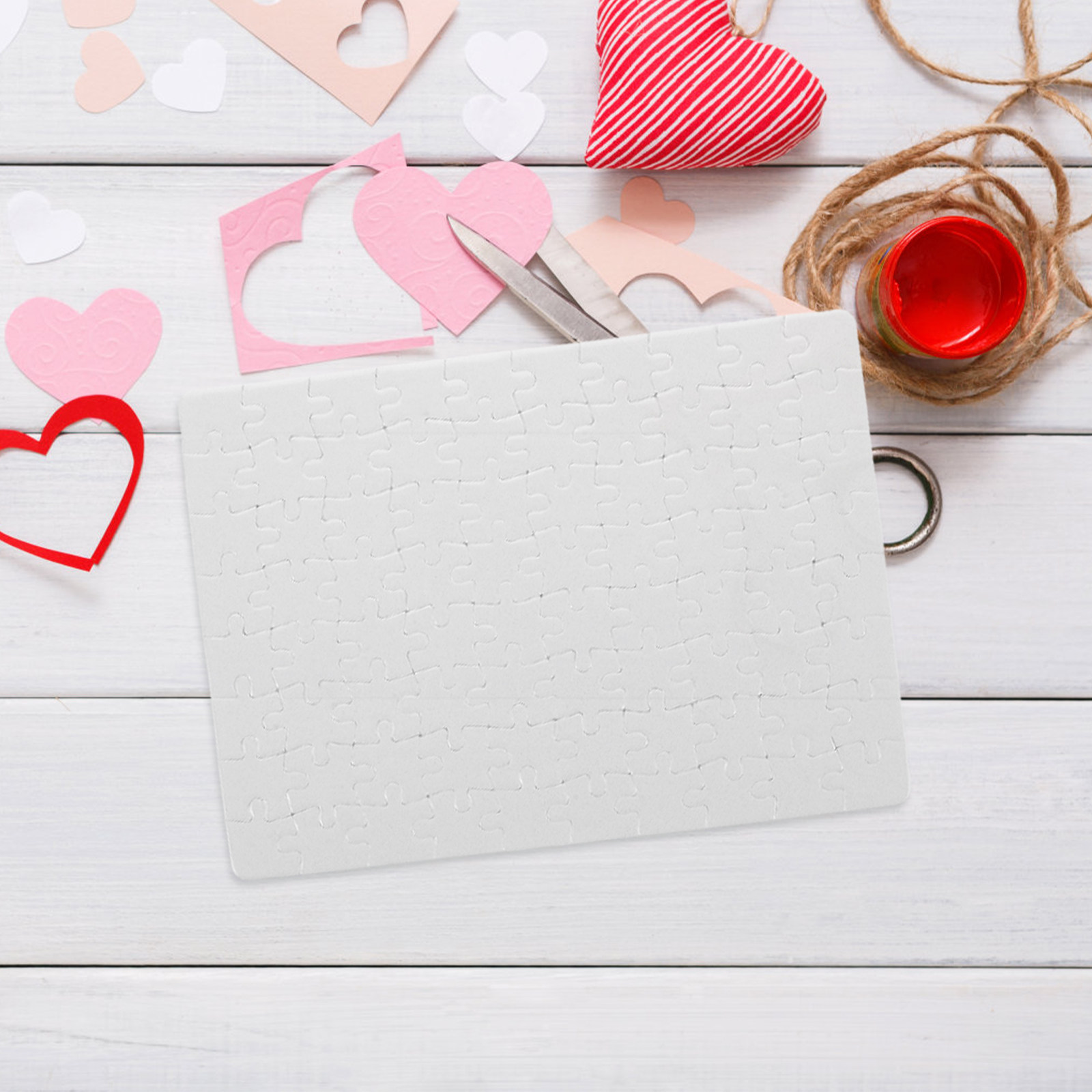 Puzzle Blank White - 4 yaprak boş bulmaca parçaları yaratıcı