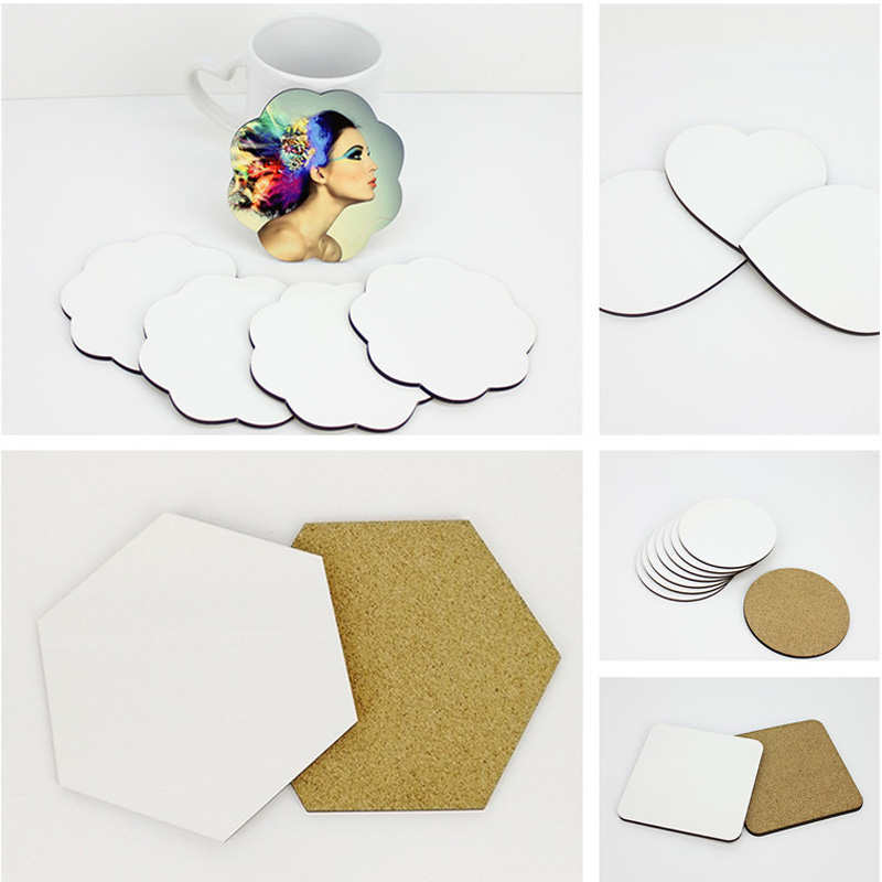 Coaster Sublimation Blank - 100 adet/grup DIY Süblimasyon Boş Coaster