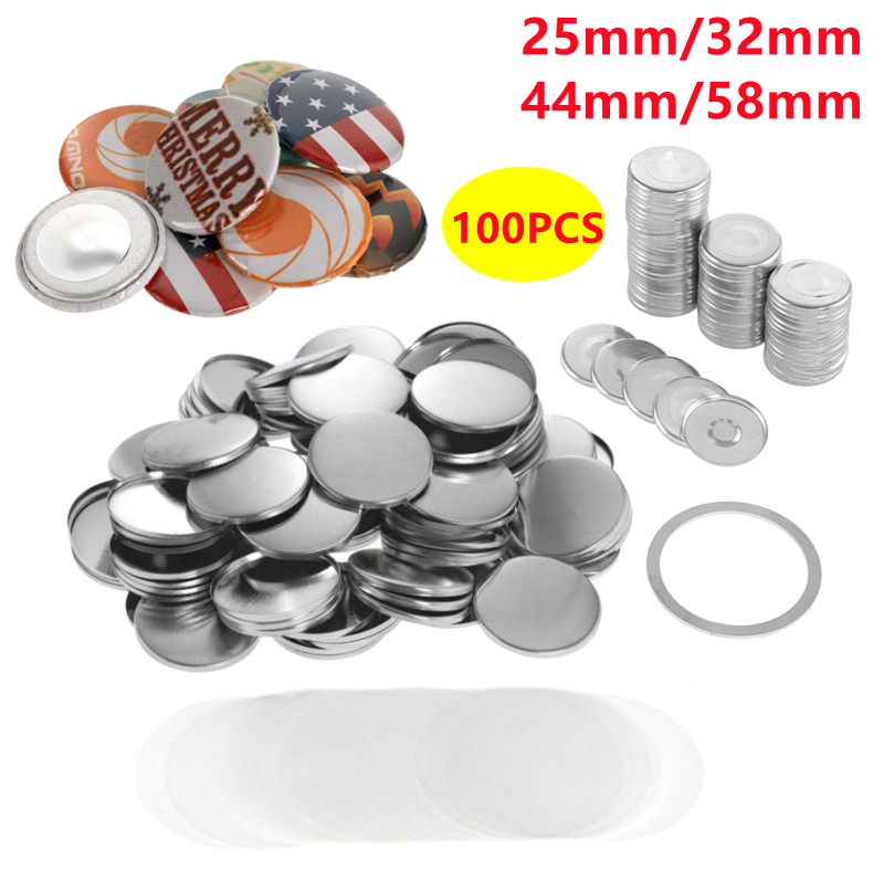 Button Badge Blank - 25/32/37/44/58mm düğme yapma parçaları DIY buzdolabı