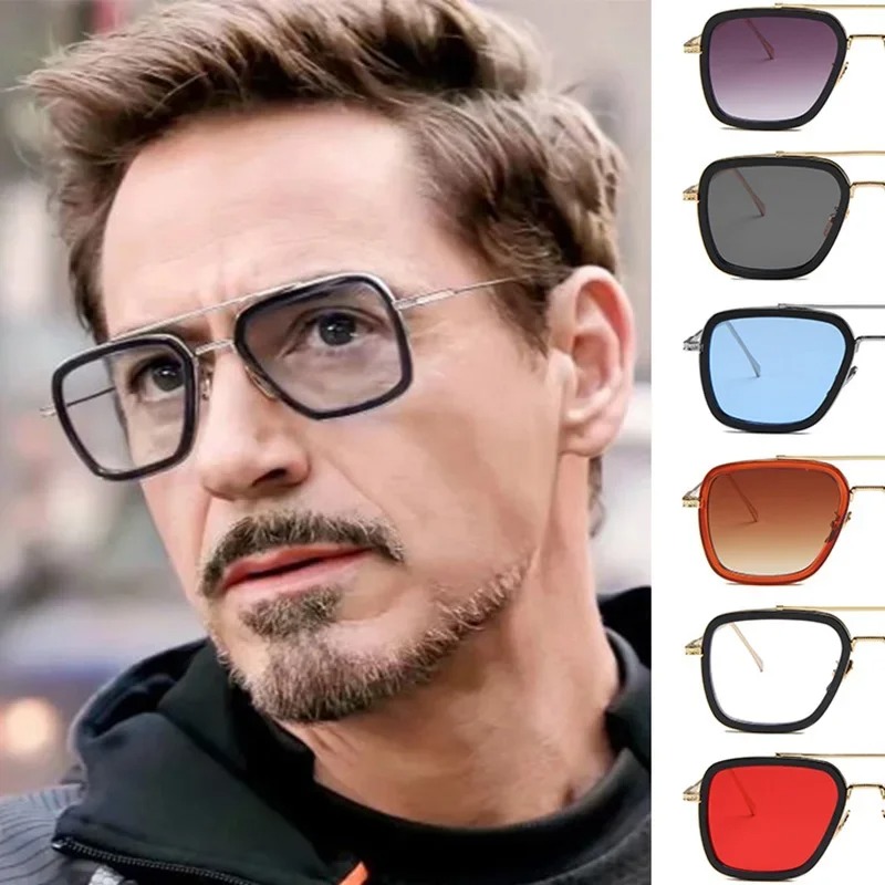 Metal Photo Panel - Steam Punk Tony Stark Güneş Gözlüğü