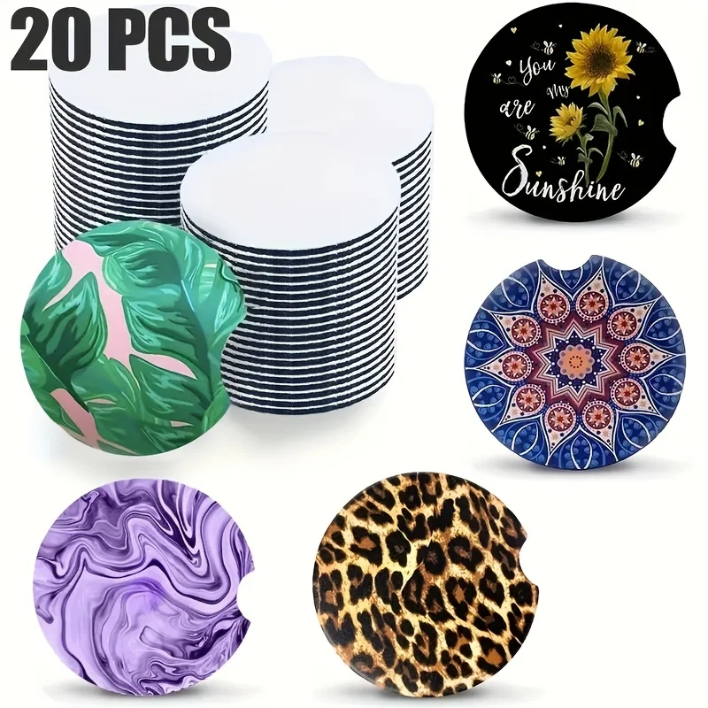 20 adet yüceltilmiş boş araba  - Coaster Sublimation Blank incelemesi ve fiyatı
