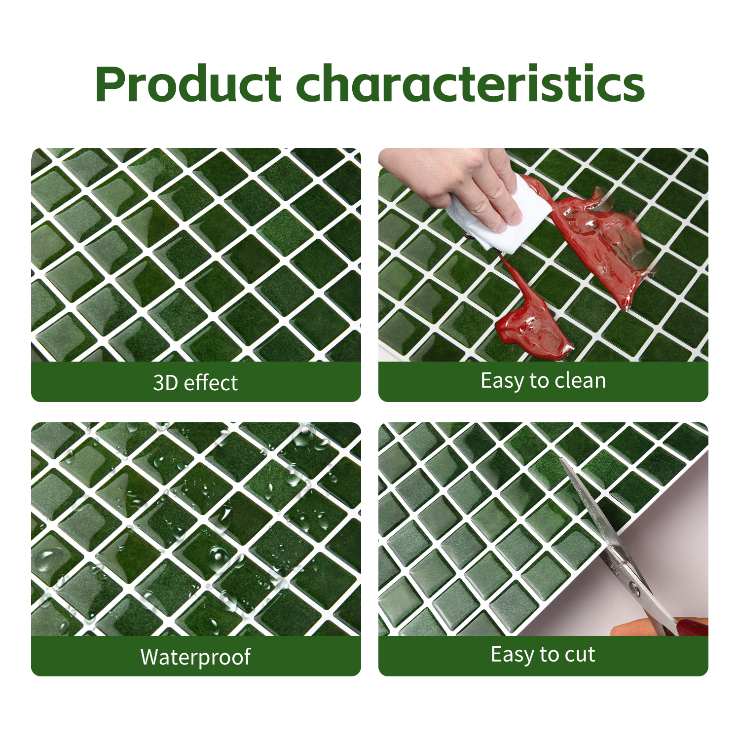 20 adet 3D Mozaik Tarzı Duvar  - Ceramic Tile Blank incelemesi ve fiyatı