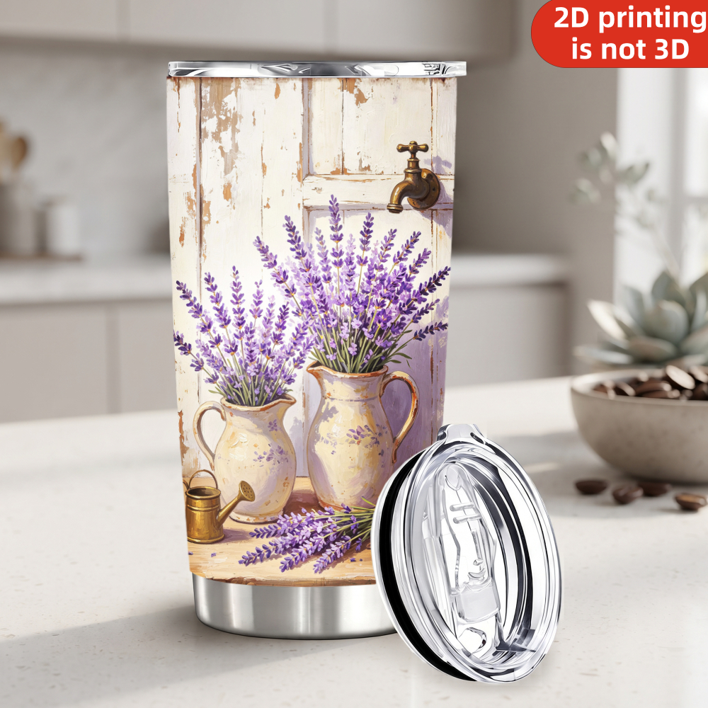 20oz Fransız Kır Lavanta Desen - Tumbler 20Oz White incelemesi ve fiyatı