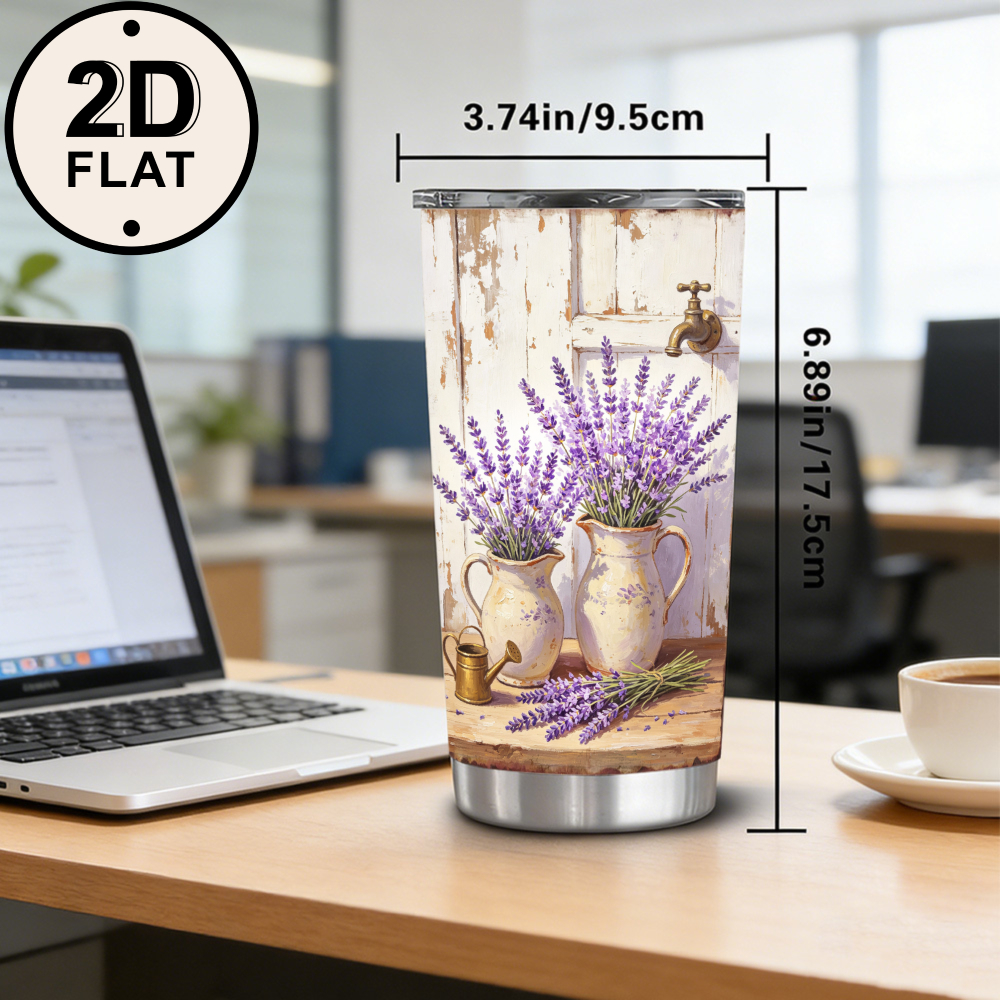 20oz Fransız Kır Lavanta Desen - Tumbler 20Oz White incelemesi ve fiyatı