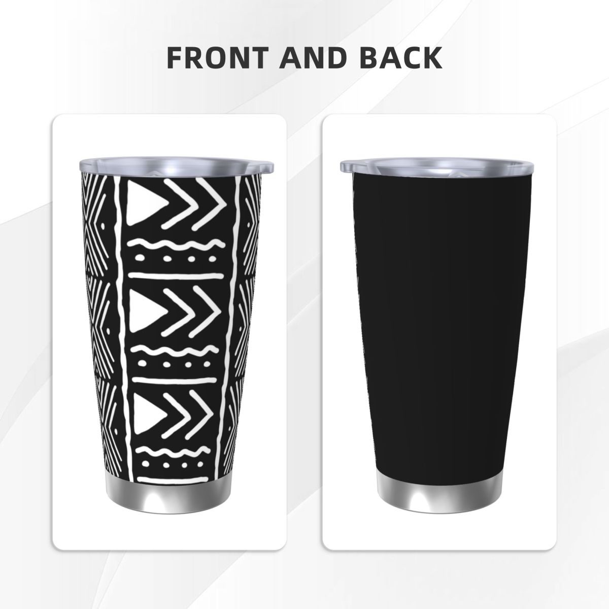 Siyah Beyaz Afrika Bogolan Kab - Tumbler 20Oz White incelemesi ve fiyatı