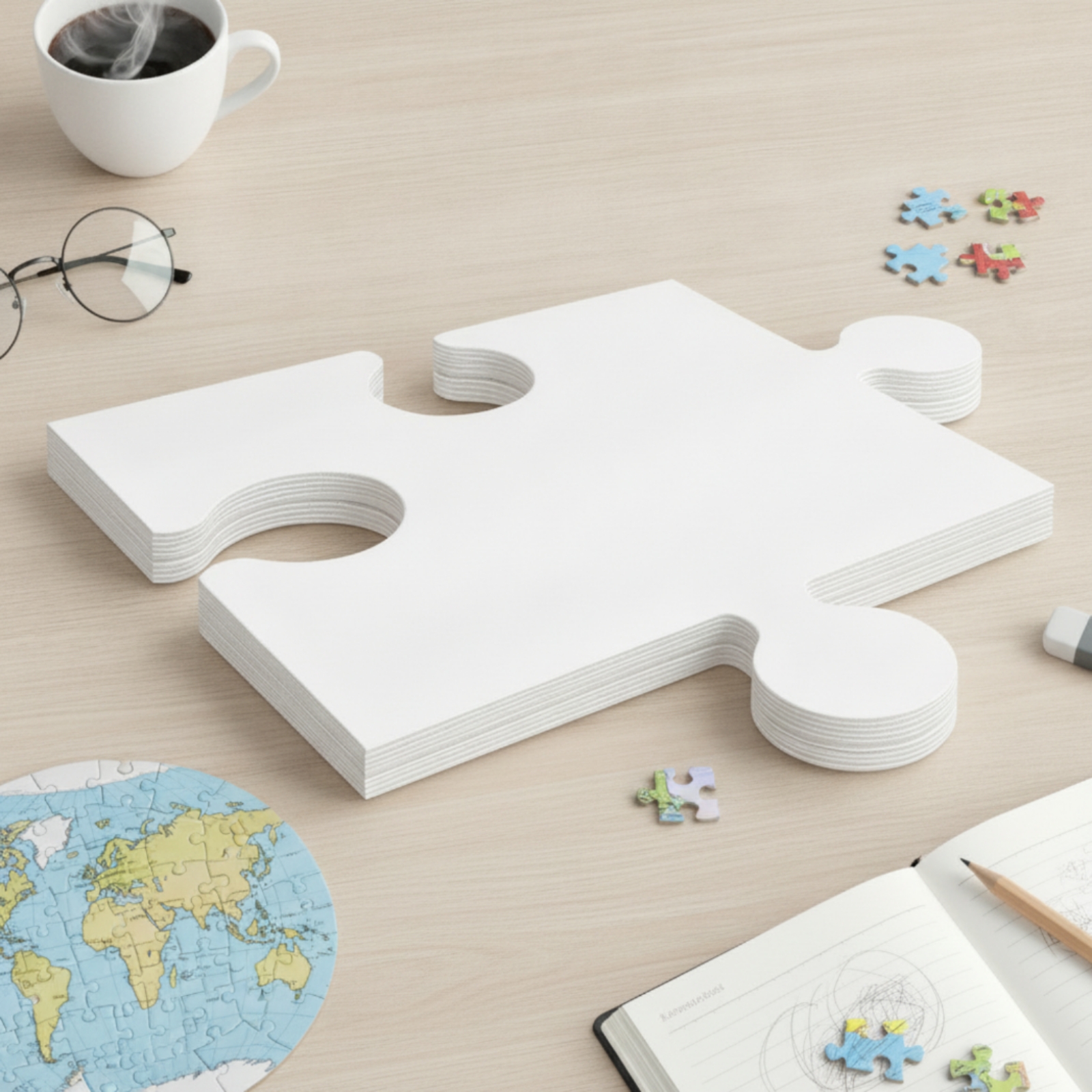 24 Parça Boş Karton Yapboz, Ya - Puzzle Blank White incelemesi ve fiyatı