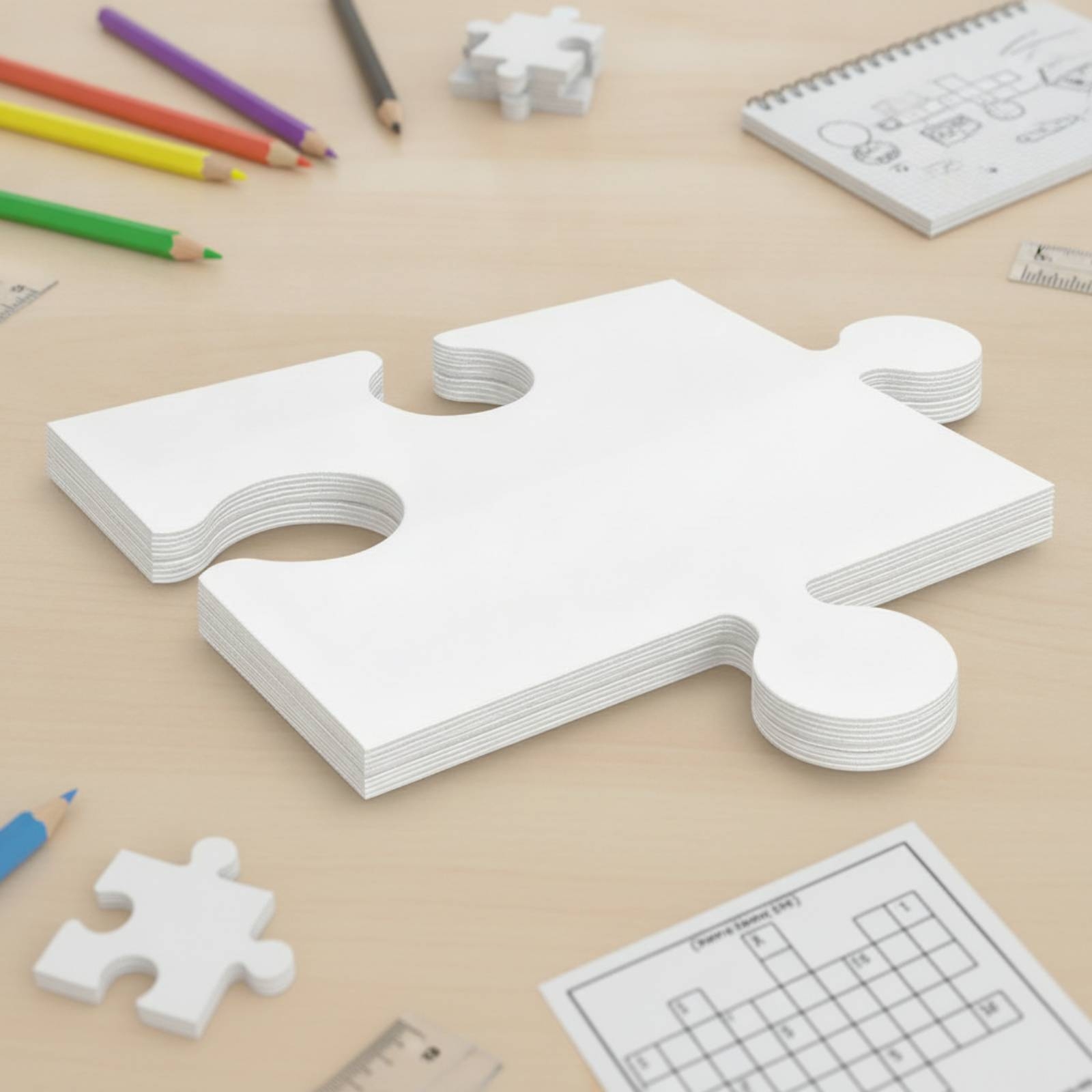 24 Parça Boş Karton Yapboz, Ya - Puzzle Blank White incelemesi ve fiyatı