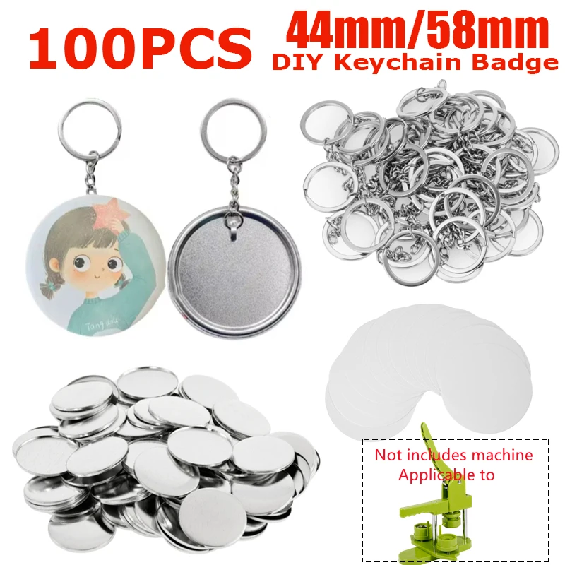 100 adet boş plastik/metal düğ - Button Badge Blank incelemesi ve fiyatı
