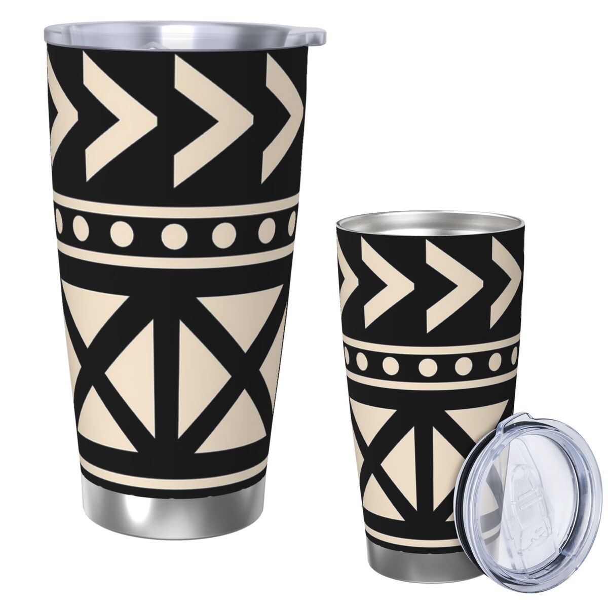 Afrika Çamur Bezi Siyah Ve Bey - Tumbler 20Oz White incelemesi ve fiyatı