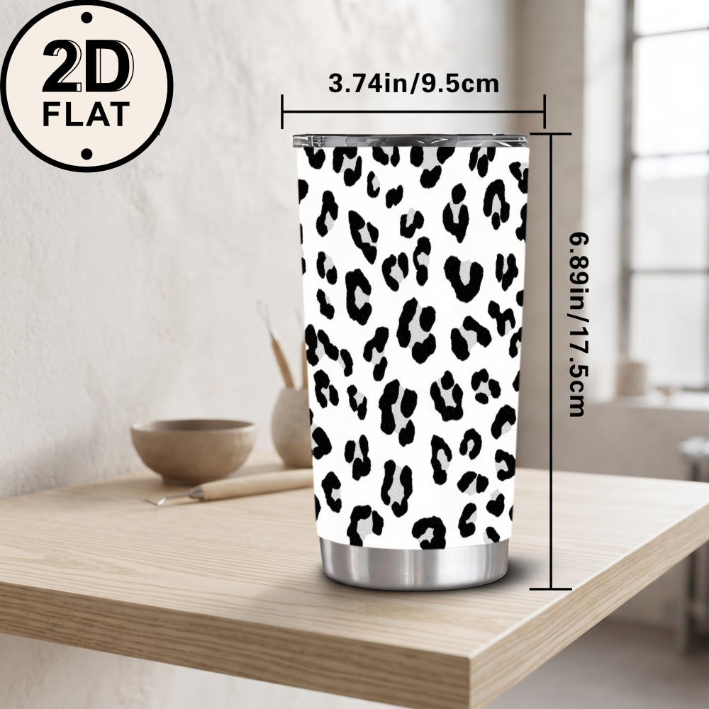20oz Siyah Gümüş Simli Leopar  - Tumbler 20Oz White incelemesi ve fiyatı