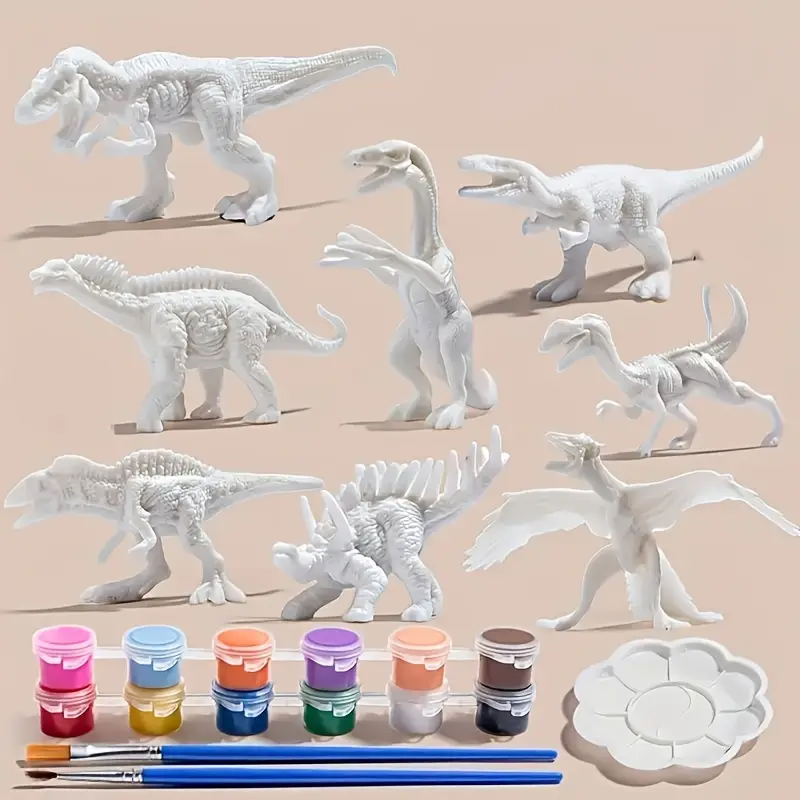 6 adet/8 adet, DIY Boyama Dino - Puzzle Blank White incelemesi ve fiyatı