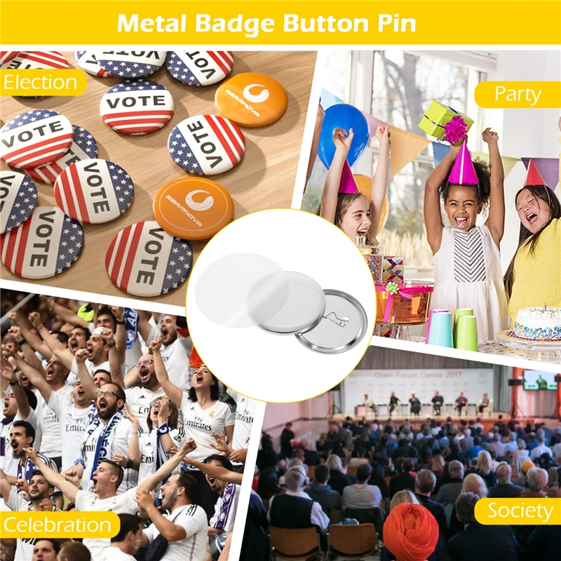 100 takım Boş Rozet Pin Düğme  - Button Badge Blank incelemesi ve fiyatı