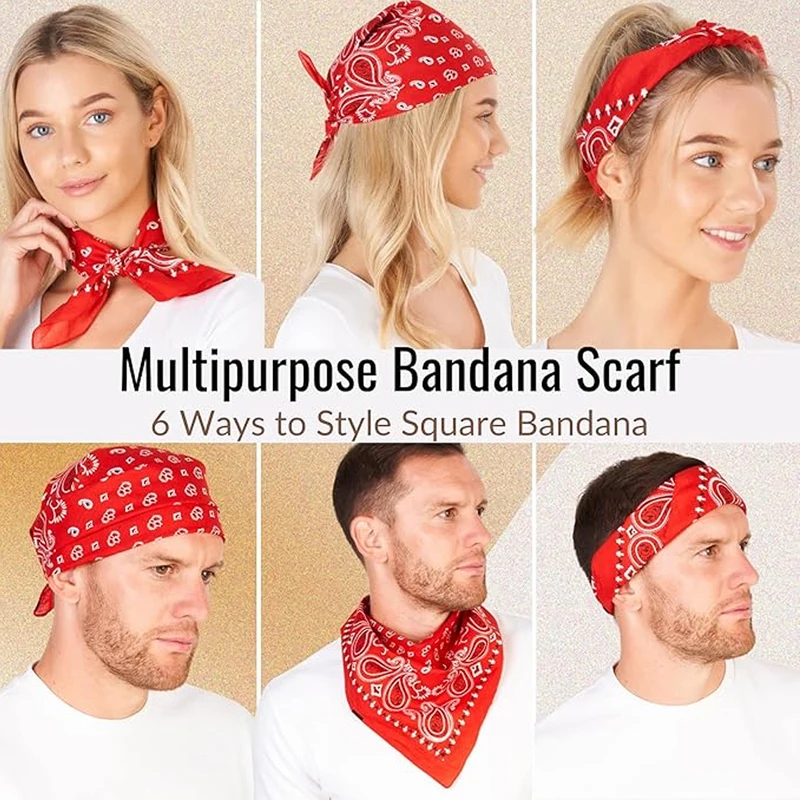1 adet Hip Hop Kovboy Paisley  - Bandana Blank White incelemesi ve fiyatı