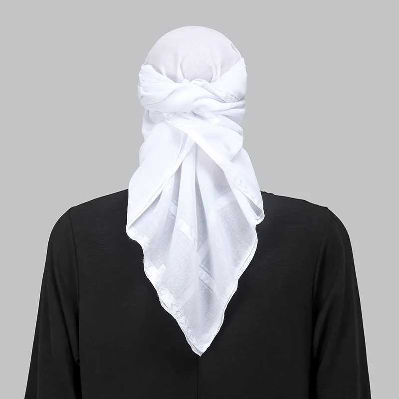 İslam beyaz kare eşarp erkekle - Bandana Blank White incelemesi ve fiyatı