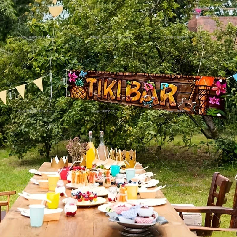 Tiki Bar Banner Tropikal Hawai - Yard Sign Blank incelemesi ve fiyatı