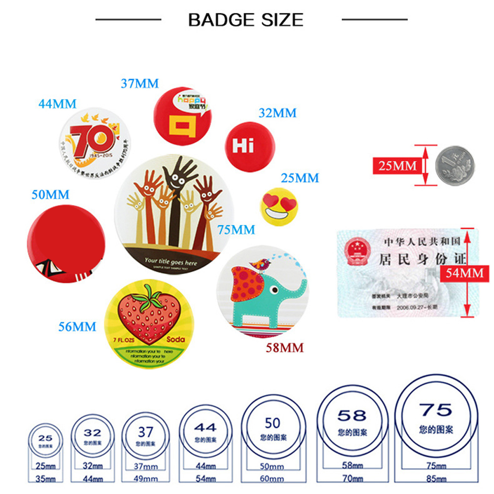 100 adet/takım plastik boş roz - Button Badge Blank incelemesi ve fiyatı