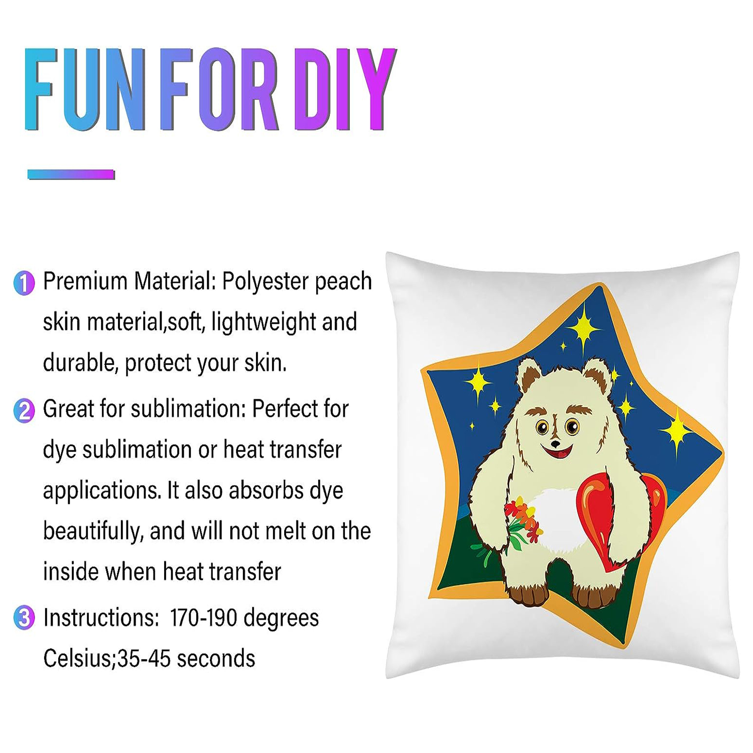 4 adet süblimasyon boşlukları  - Pillow Cover Sublimation incelemesi ve fiyatı