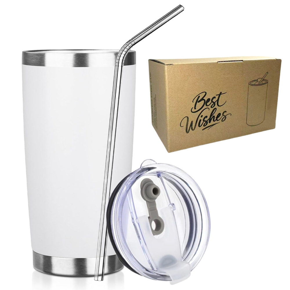 20oz Kapaklı ve Pipetli Paslan - Tumbler 20Oz White incelemesi ve fiyatı