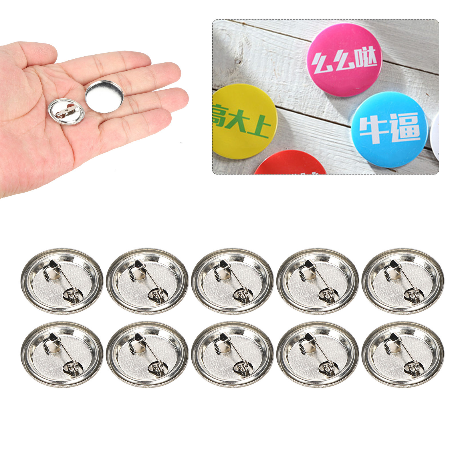 Boş Rozet Düğmesi Yuvarlak Güv - Button Badge Blank incelemesi ve fiyatı